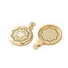 Brass Micro Pave Cubic Zirconia Pendants KK-U070-01B-G-2