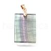 Natural Fluorite Pendants G-P487-05G-3