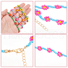 ANATTASOUL 12Pcs 12 Style Glass Seed Braided Flower Stretch Bracelets Set BJEW-AN0001-14-3