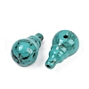 Dyed Synthetic Turquoise 3 Hole Guru Beads G-C198-01A-07-2
