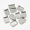 201 Stainless Steel Sew on Prong Settings STAS-T032-05-13x18mm-1
