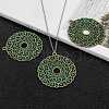 Flat Round Zinc Alloy Big Pendant PALLOY-R065-110-FF-6