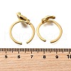 Brass with Cubic Zirconia Cuff Rings RJEW-Q018-01G-3