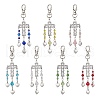 7Pcs Alloy Cross & Heart Pendant Decorations HJEW-JM02536-1