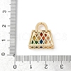 Brass Micro Pave Clear Cubic Zirconia Pendants KK-R213-17G-3