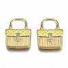 Brass Micro Pave Cubic Zirconia Enamel Pendants ZIRC-Q200-020D-NF-1
