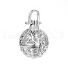 Trendy Hollow Brass Round Cage Pendants KK-F0299A-P-NR-1