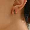 Exquisite S925 Sterling Silver Colorful Cubic Zirconia Hoop Earrings BF5628-5