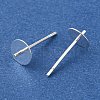 Brass Studs Earrings Finding KK-K383-02D-S-2