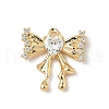 Brass Micro Pave Cubic Zirconia Pendants KK-S531-08G-2
