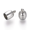 Tarnish Resistant 304 Stainless Steel Cord Ends STAS-E136-63-2