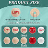 120Pcs 5 Colors Wood European Beads WOOD-FG0001-49-2