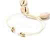 Natural Cowrie Shell Braided Bead Anklets Set for Girl Women X1-AJEW-AN00451-02-9