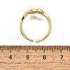 Brass Micro Pave Clear Cubic Zirconia Cuff Rings for Women RJEW-H247-25G-5