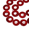 Spray Painted Natural Freshwater Shell Beads Strands SHEL-T020-16-3