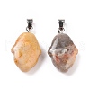 Natural Crazy Agate Pendants G-B041-03P-10-2