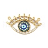 Rack Plating Brass Pave Clear Cubic Zirconia & Glass Pendants KK-G504-23G-01-1