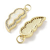 Brass Micro Pave Clear Cubic Zirconia Pendants KK-L213-040G-2