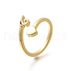 Brass Cuff Rings for Women RJEW-U044-R-4