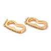 Platinum Plated 925 Sterling Silver Rhinestone Twister Clasps STER-N014-18G-1