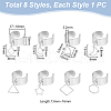 8Pcs 8 Style 304 Stainless Steel Open Cuff Rings Set RJEW-AB00012-3