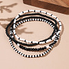 4Pcs 4 Styles Glass Seed Beads Stretch Bracelets for Women AS9138-1