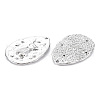 Brass Micro Pave Clear Cubic Zirconia Pendants KK-S356-538P-NF-2