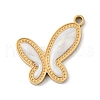 304 Stainless Steel Enamel Pendants STAS-U039-06G-1