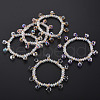 Faceted Glass Beads Stretch Bracelets BJEW-Q997-004-RS-1