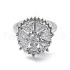 Gear Rotatable Open Cuff Rings for Women RJEW-S402-12P-2