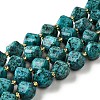 Natural Sesame Jasper Dyed Beads Strands G-U023-A01-01-2