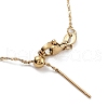 Ion Plating(IP) Adjustable 304 Stainless Steel Serpentine Chain Necklaces NJEW-K270-04G-4