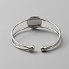 Brass Double Wire Cuff Bangle Makings KK-WH0031-31P-2