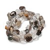 Natural Green Lodolite Quartz Beads Strands G-P497-01E-05-3