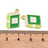 Golden Plated Alloy Enamel Pendants ENAM-Z017-12G-02-3