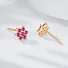 S925 Sterling Silver Cubic Zirconia Stud Earrings YO8551-2-3