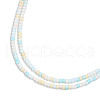 Opaque Spray Painted Glass Bead Strands GLAA-N047-07-07-3