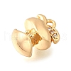 Brass Micro Pave Cubic Zirconia Charms KK-C096-06G-2