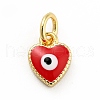Rack Plating Brass Enamel Charms KK-G387-07G-02-1