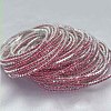 Brass Rhinestone Tennis Bracelets WG6EB7A-17-1