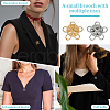 FINGERINSPIRE 12Pcs 2 Colors Zinc Alloy Brooches AJEW-FG0004-49-6