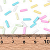 Baking Paint Glass Twisted Bugle Beads GLAA-SZC0007-03-4
