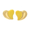 Heart 304 Stainless Steel Stud Earrings EJEW-A130-01G-02-2