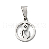 304 Stainless Steel Pendants STAS-P393-04P-1