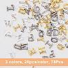 Olycraft 78Pcs 3 colors Alloy Cabochons MRMJ-OC0002-56-4