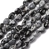 Natural Snowflake Obsidian Beads Strands G-K395-A04-02-2
