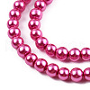Baking Painted Pearlized Glass Pearl Round Bead Strands X-HY-Q003-4mm-10-2