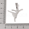 Non-Tarnish 201 Stainless Steel Pendants STAS-A094-05E-P-3