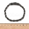 304 Stainless Steel Rope Chains Bracelets for Women Men BJEW-A031-04F-AS-5