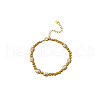 Brass Round Beaded with Natural Freshwater Pearl Beaded Bracelets FS-WG8F9C5-01-3